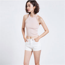 2016 Sexy New Women Plus Size O-neck Sleeveless Tank Top Casual Fashion Knitting Off Shoulder with Back Zip Tank Tops 70642