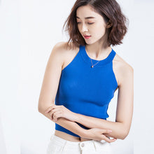 2016 Sexy New Women Plus Size O-neck Sleeveless Tank Top Casual Fashion Knitting Off Shoulder with Back Zip Tank Tops 70642