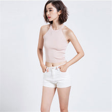 2016 Sexy New Women Plus Size O-neck Sleeveless Tank Top Casual Fashion Knitting Off Shoulder with Back Zip Tank Tops 70642