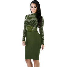 2016 Sexy Women Dress Turtleneck Long Sleeve Transparent Bodycon Evening Party Ladies Dresses vestidos #1216