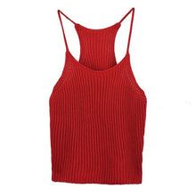 2016 Solid Tank Tops Knitted Camis Women Sleeveless Crop Top 5 Colors Summer Simply StyleWoman Bustier Crop Top Black