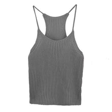 2016 Solid Tank Tops Knitted Camis Women Sleeveless Crop Top 5 Colors Summer Simply StyleWoman Bustier Crop Top Black