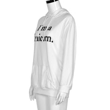 2016 Street Style Women Autumn T-shirt Hooded "I'm a Unicorn" New Fashion White harajuku shirt women Tee Tops Female Girls