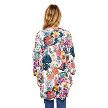 2016 Summer Autumn New Design Tops Women Shawl Floral Print Kimono Beachwera Covers up Chifon women blouses