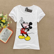 2016 Summer Cute Letter Print T-shirt Women Short Sleeve T Shirt Animal Carton Print Number Female Tops 71452