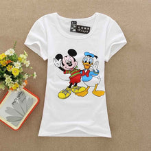 2016 Summer Cute Letter Print T-shirt Women Short Sleeve T Shirt Animal Carton Print Number Female Tops 71452