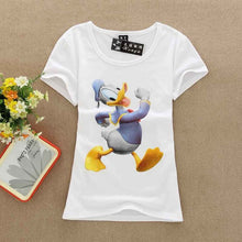 2016 Summer Cute Letter Print T-shirt Women Short Sleeve T Shirt Animal Carton Print Number Female Tops 71452