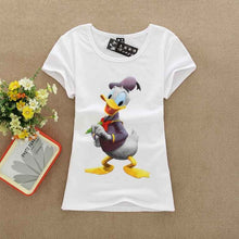 2016 Summer Cute Letter Print T-shirt Women Short Sleeve T Shirt Animal Carton Print Number Female Tops 71452