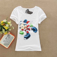 2016 Summer Cute Letter Print T-shirt Women Short Sleeve T Shirt Animal Carton Print Number Female Tops 71452