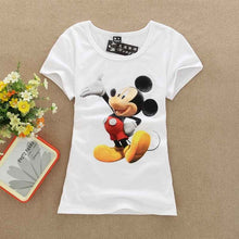 2016 Summer Cute Letter Print T-shirt Women Short Sleeve T Shirt Animal Carton Print Number Female Tops 71452