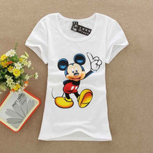 2016 Summer Cute Letter Print T-shirt Women Short Sleeve T Shirt Animal Carton Print Number Female Tops 71452