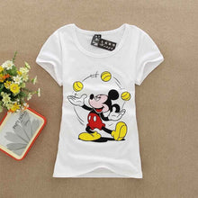 2016 Summer Cute Letter Print T-shirt Women Short Sleeve T Shirt Animal Carton Print Number Female Tops 71452