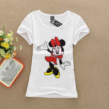 2016 Summer Cute Letter Print T-shirt Women Short Sleeve T Shirt Animal Carton Print Number Female Tops 71452