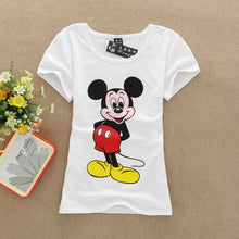 2016 Summer Cute Letter Print T-shirt Women Short Sleeve T Shirt Animal Carton Print Number Female Tops 71452