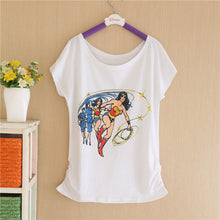 2016 Summer New Brand T shirt Digital Print Minnie Cotton T-shirt Lady Batwing Sleeve Tshirt Tops Tee For Women