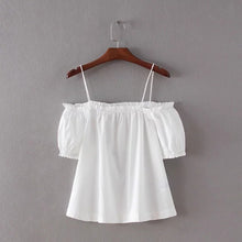 2016 Summer New Women European Off Shoulder T Shirt Fashion Slash-neck Casual Women Tops Sleeveless T-shirt 71270