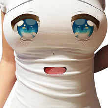 2016 Summer T Shirt New Women Sexy T-shirt Summer Short Sleeve Funny Slim Big Eyes Print T Shirt Fashion Women Top Tees 71173