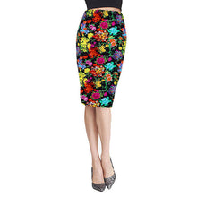 2016 Summer Vintage Fashion Printed Pencil Skirt Midi Women Knee-Length Elastic High Waist Ladies Pattern Skirts #3546