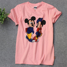 2016 Summer Women Print T Shirt Fashion Animal Print Woman Mouse Print Tops O-Neck Short Sleeve Carton t-shirt 71456