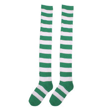 2016 Time-limited Top Fashion Women Girls Cotton Spandex Striped Thigh High Knee Socks Girls Womens Halloween Cosplay Stockings