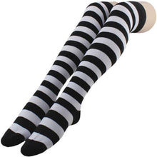 2016 Time-limited Top Fashion Women Girls Cotton Spandex Striped Thigh High Knee Socks Girls Womens Halloween Cosplay Stockings