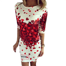 2016 Vestidos Plus Size Sexy Pencil Knee-Length Dress Brief Half Sleeve O-neck Floral Print Women Dresses 71138