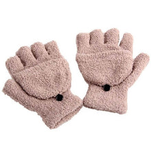 2016 Winter Guantes de invierno de la mujer Women Fingerless Gloves Girls Half Finger Flip Knitted Mittens gloves women