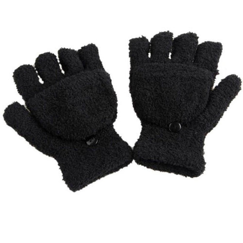 2016 Winter Guantes de invierno de la mujer Women Fingerless Gloves Girls Half Finger Flip Knitted Mittens gloves women