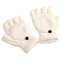 2016 Winter Guantes de invierno de la mujer Women Fingerless Gloves Girls Half Finger Flip Knitted Mittens gloves women