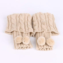 2016 Winter New Leg Warm For Women Girls Hemp Flowers Flanging Knitted Crochet Sock Leg Plush Cover Button Trim Socks Girls