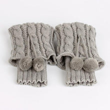 2016 Winter New Leg Warm For Women Girls Hemp Flowers Flanging Knitted Crochet Sock Leg Plush Cover Button Trim Socks Girls