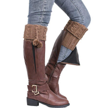 2016 Winter New Leg Warm For Women Girls Hemp Flowers Flanging Knitted Crochet Sock Leg Plush Cover Button Trim Socks Girls