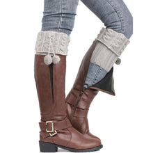 2016 Winter New Leg Warm For Women Girls Hemp Flowers Flanging Knitted Crochet Sock Leg Plush Cover Button Trim Socks Girls