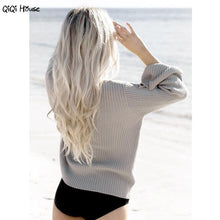 2016 Winter Sweater Women Turtleneck Loose Flare Sleeve Pullover Sweater Pull Femme Manche Longue#B11