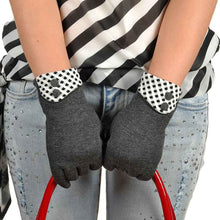 2016 Winter Women Screen Gloves Winter Warm Wrist Gloves Mittens Gray Winter Warm Screen With Buttons Luvas De Inverno#069