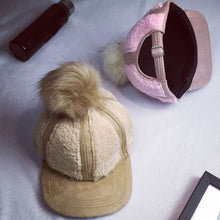 2016 Winter cap for women Fashion Snapback Caps Sheep velvet Pompon Fluff Baseball Casquette Hip Hop hat Outdoors Gorras #1130