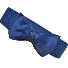 2016 Women Belt Fashion Women Bowknot Elastic Wide Stretch Buckle Waistband Waist Belt Kemerler #108