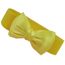 2016 Women Belt Fashion Women Bowknot Elastic Wide Stretch Buckle Waistband Waist Belt Kemerler #108