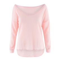 2016 Women Loose Off Shoulder Sweater Korean Fashion Irregular Solid Long Sleeve Knitted Jumper Sweaters And Pullovers sueter