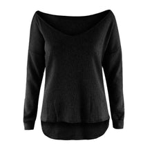 2016 Women Loose Off Shoulder Sweater Korean Fashion Irregular Solid Long Sleeve Knitted Jumper Sweaters And Pullovers sueter