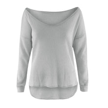 2016 Women Loose Off Shoulder Sweater Korean Fashion Irregular Solid Long Sleeve Knitted Jumper Sweaters And Pullovers sueter