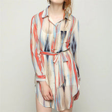 2016 Women New Fashion Blouse Full Sleeve Button Turn-down Collar Shirt Plus Size Chiffon Top Print Blusas With Pocket 72097