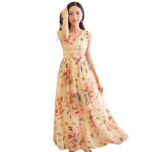 2016 Women Party Dresses Fashion Butterfly Floral Print V Neck Sleeveless Bohemian Dress Elegant Slim Vestidos Plus Size 71230