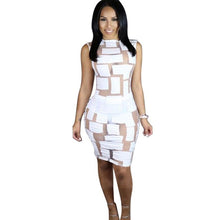 2016 Women Sexy Club Wear Transparent Mesh Dress Sleeveless Slim Bodycon Mini Summer Dress Women Female Clothes Vestidos YD10