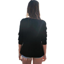 2016 Women Sexy Long Sleeve Knitted Pullover V Neck Casual Loose Black Sweater Women Computer Knitwear Tops Femme Good Quality