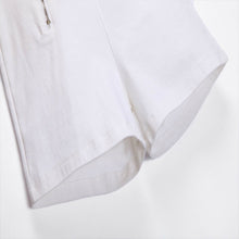 2016 Women Short Pants Elasticity Solid High Waist Double zip Casual Hot Pants Pantaloncini#B630