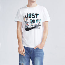 2016 Women Summer Letter Just do it Print T Shirt Animal Print Men Rabbit Print Tops O-Neck Short Sleeve Couple t-shirt 71593