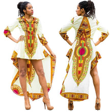 2016 Women african traditional dresses for women Print Polyester Fabric Irregular Africa Maxi Ladies dresses Clothing