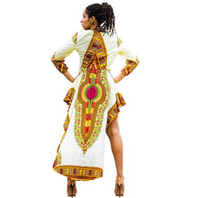 2016 Women african traditional dresses for women Print Polyester Fabric Irregular Africa Maxi Ladies dresses Clothing