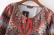 2016 Womens Dresses Sexy V Neck Print Half Sleeve Tunic Loose Casual Women Beach Boho Dress robe femme YU